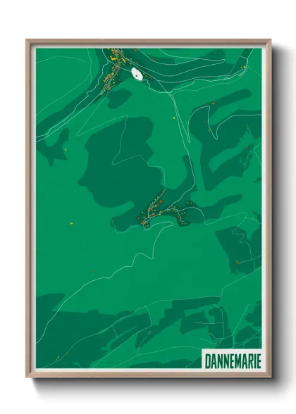 Une affiche de carte sur Dannemarie