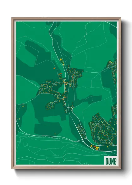 Une affiche de carte sur Dung