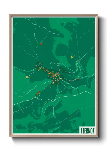 Une affiche de carte sur Éternoz