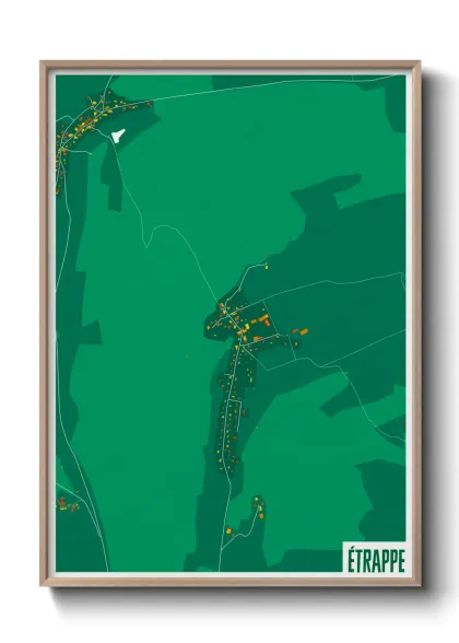 Une affiche de carte sur Étrappe