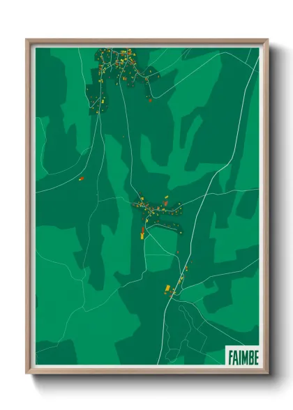 Une affiche de carte sur Faimbe