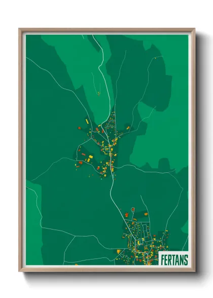 Une affiche de carte sur Fertans