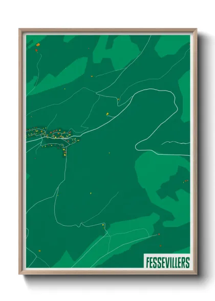Une affiche de carte sur Fessevillers