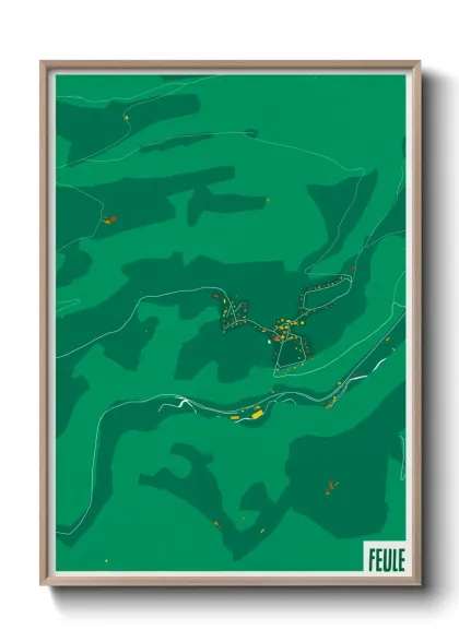 Une affiche de carte sur Feule