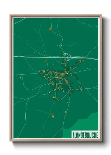 Une affiche de carte sur Flangebouche