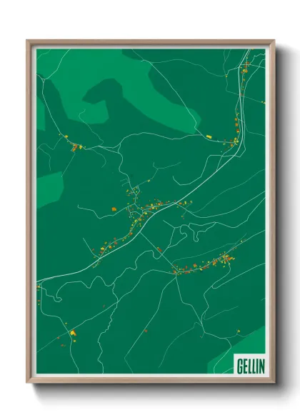 Une affiche de carte sur Gellin