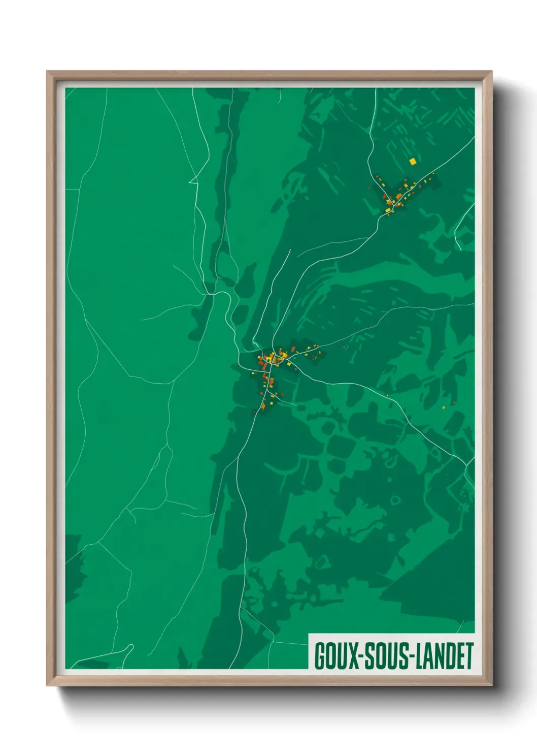 Un poster carteGoux-sous-Landet