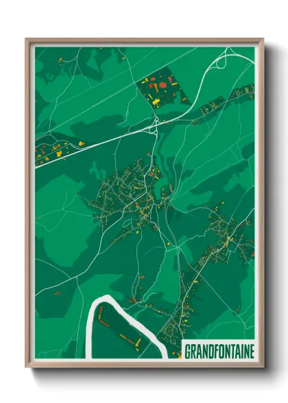 Une affiche de carte sur Grandfontaine