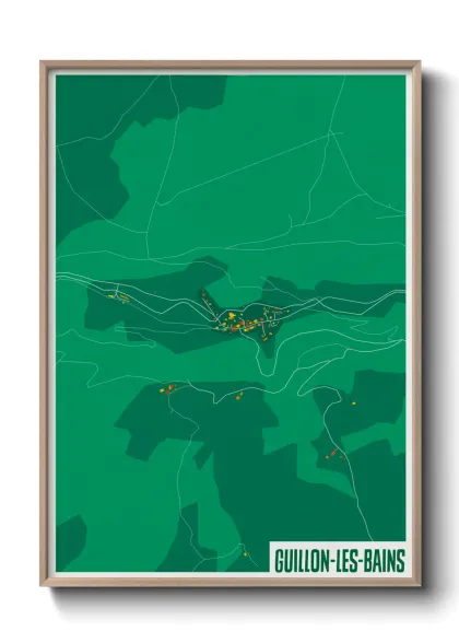 Une affiche de carte sur Guillon-les-Bains