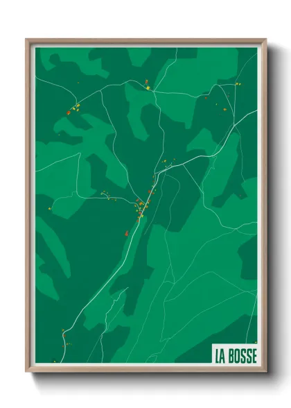 Une affiche de carte sur La Bosse