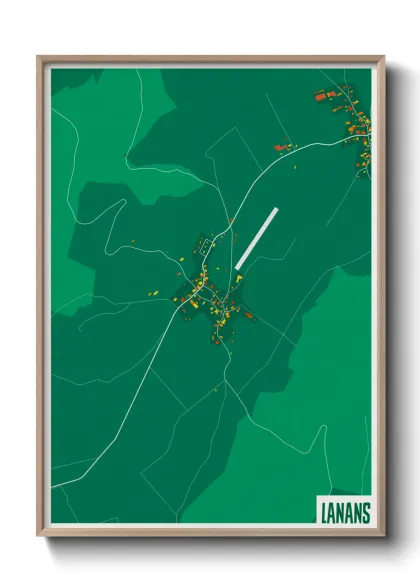 Une affiche de carte sur Lanans