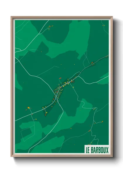 Une affiche de carte sur Le Barboux