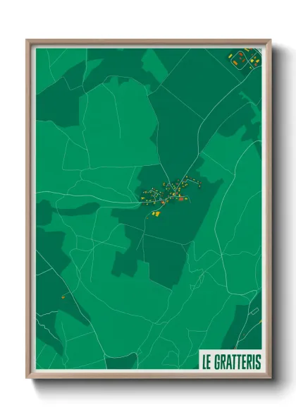 Une affiche de carte sur Le Gratteris