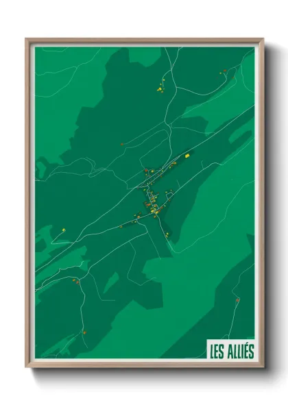 Une affiche de carte sur Les Alliés