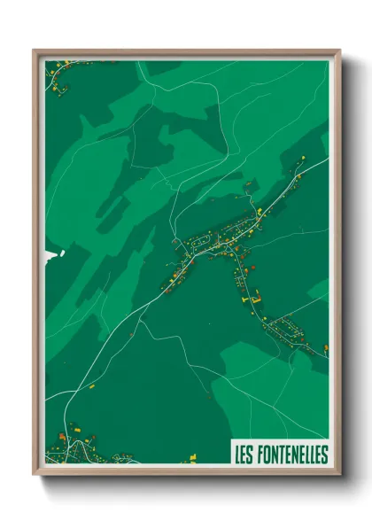 Une affiche de carte sur Les Fontenelles