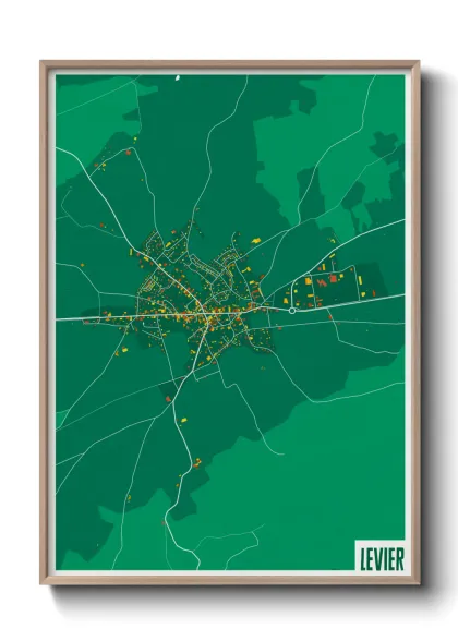 Une affiche de carte sur Levier
