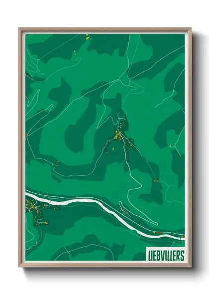 Une affiche de carte sur Liebvillers