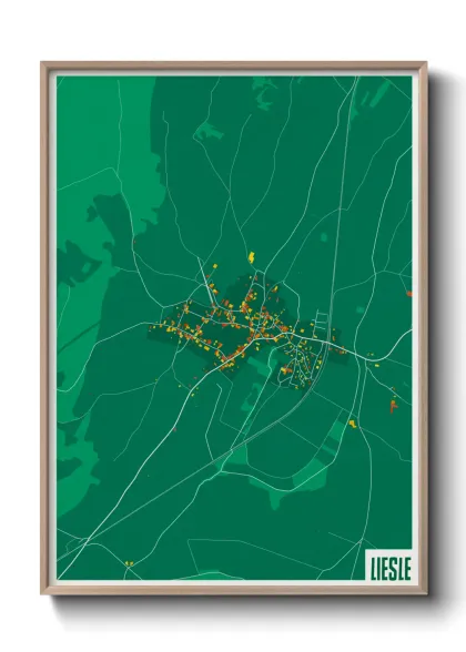 Une affiche de carte sur Liesle