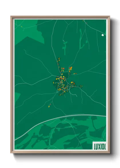Une affiche de carte sur Luxiol
