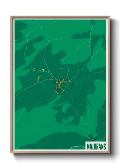 Une affiche de carte sur Malbrans