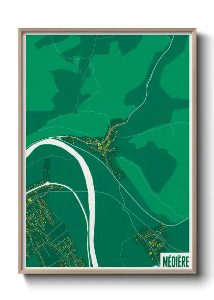 Une affiche de carte sur Médière