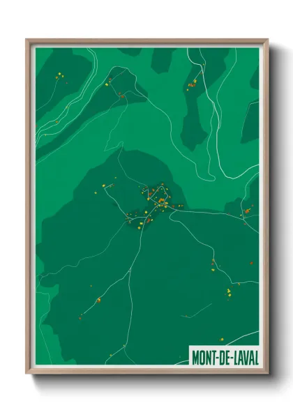 Une affiche de carte sur Mont-de-Laval