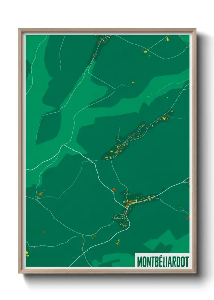 Une affiche de carte sur Montbéliardot