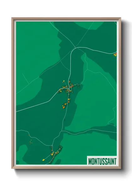 Une affiche de carte sur Montussaint