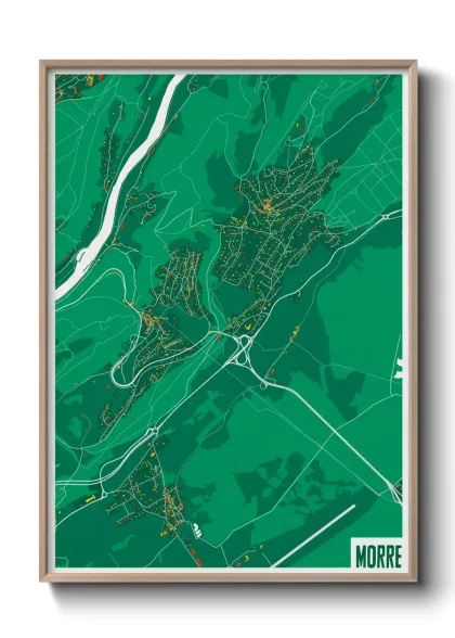 Une affiche de carte sur Morre