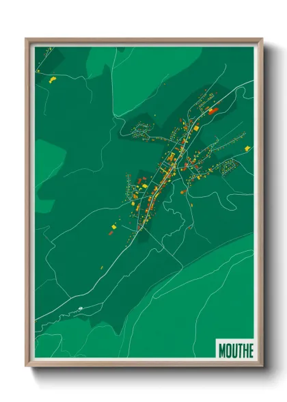 Une affiche de carte sur Mouthe