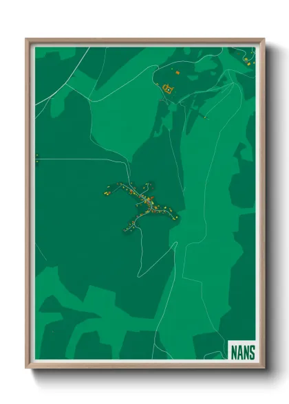 Une affiche de carte sur Nans