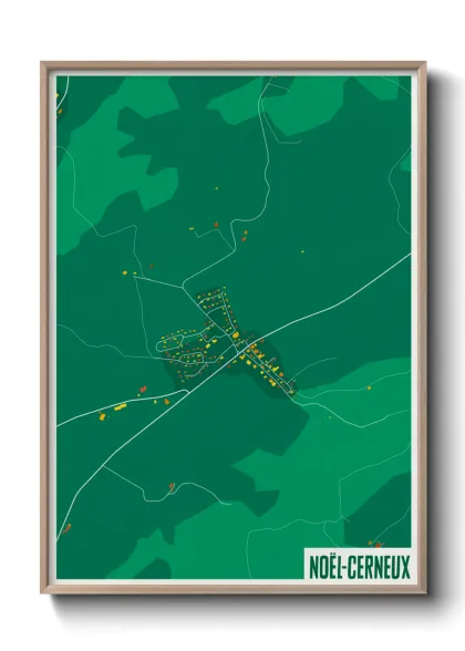 Une affiche de carte sur Noël-Cerneux