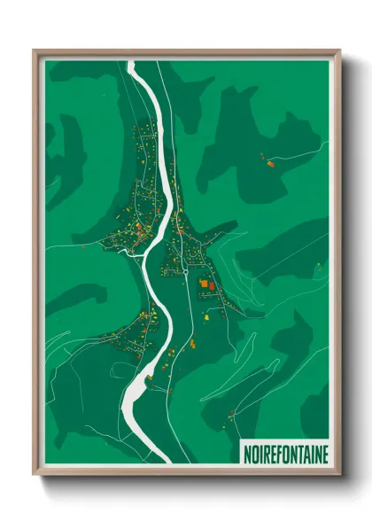 Une affiche de carte sur Noirefontaine
