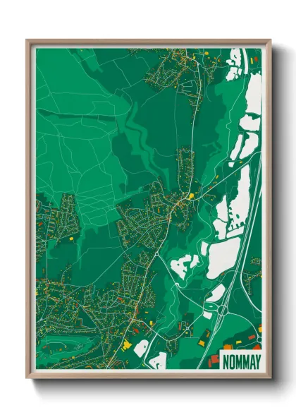 Une affiche de carte sur Nommay