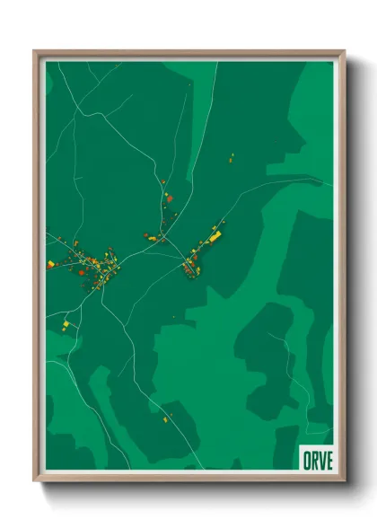 Une affiche de carte sur Orve