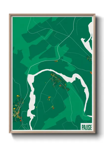 Une affiche de carte sur Palise