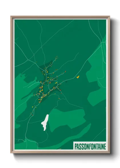 Une affiche de carte sur Passonfontaine
