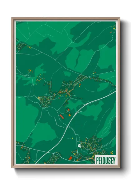 Une affiche de carte sur Pelousey