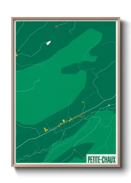 Une affiche de carte sur Petite-Chaux