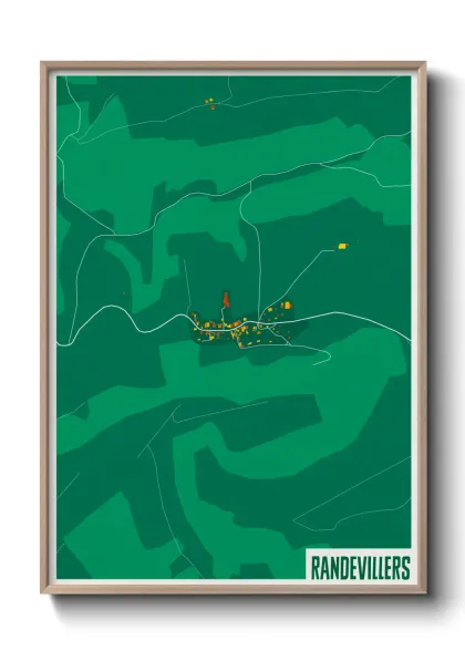 Une affiche de carte sur Randevillers
