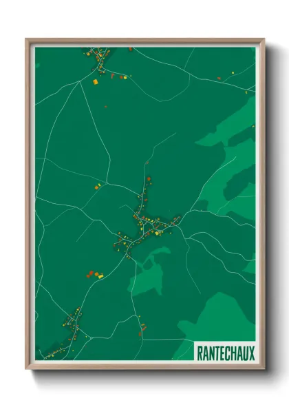 Une affiche de carte sur Rantechaux