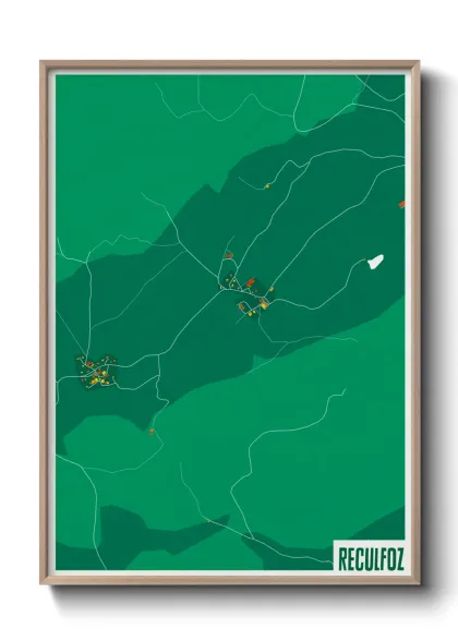 Une affiche de carte sur Reculfoz