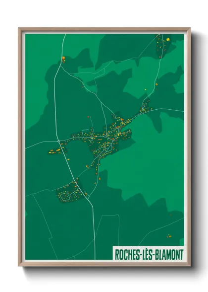 Une affiche de carte sur Roches-lès-Blamont