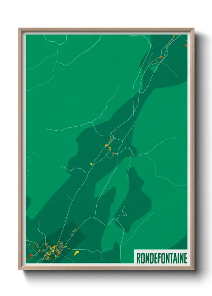 Une affiche de carte sur Rondefontaine