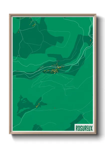 Une affiche de carte sur Rosureux