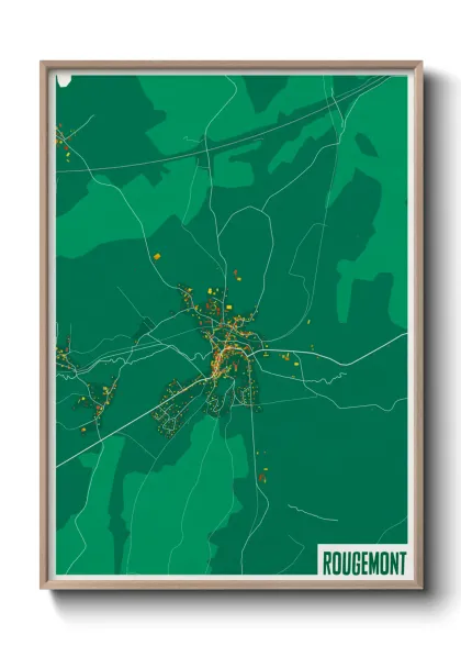 Une affiche de carte sur Rougemont