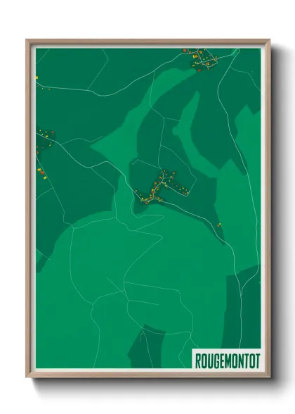 Une affiche de carte sur Rougemontot