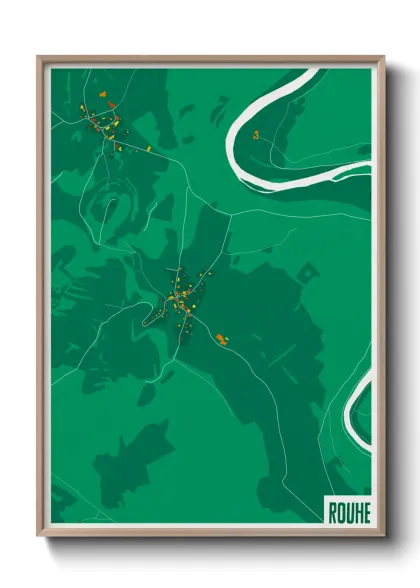 Une affiche de carte sur Rouhe