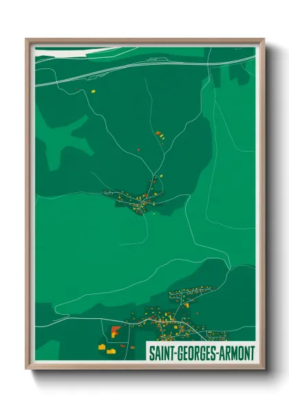 Une affiche de carte sur Saint-Georges-Armont