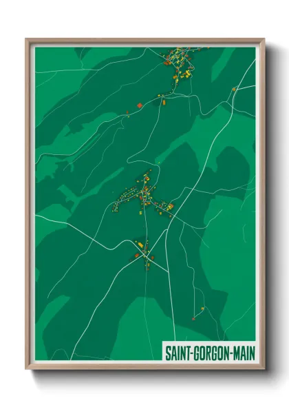 Une affiche de carte sur Saint-Gorgon-Main